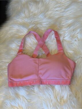 Under Armour Bright Pink Crossback Sports Bra